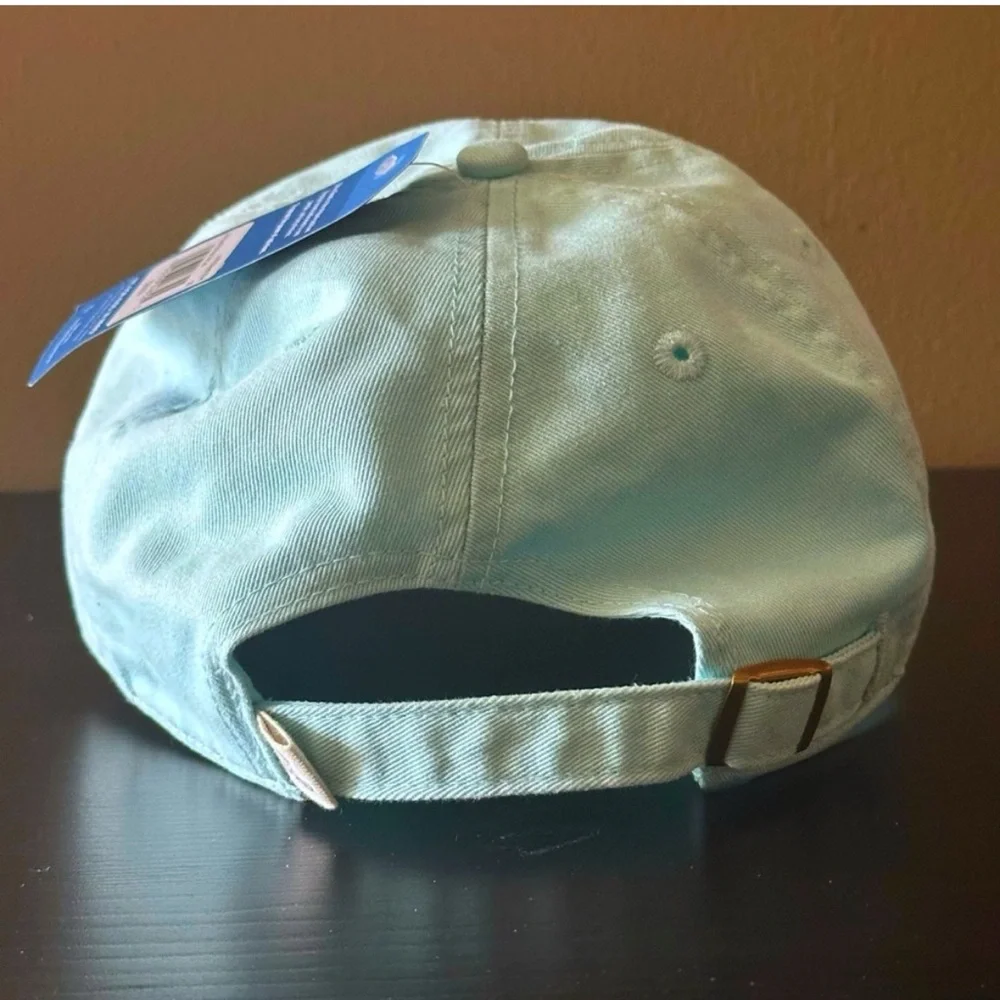 Life Is Good Women’s Flip Flops Chill Adjustable Cap Hat Blue embroidered NEW
